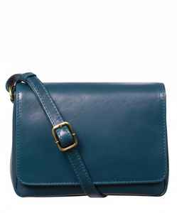 Sac bandoulière en cuir bleu sarcelle pour femme, petit sac à main avec sangle réglable, sacoche minimaliste à rabat, mode quotidienne, fermeture éclair, couleur bonbon - Product Image 2