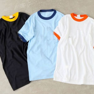 Camisetas Ringer para Hombre, Unisex, de Algodón, Oversize, Manga Corta, Estilo Urbano, Casual - Product Image 2