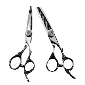 Tijeras de Peluquería Profesionales de 6.0 Pulgadas, Acero Inoxidable 6CR13, Rectas y Afiladas, 30 Dientes, para Diestros, Mango Largo - Product Image 4