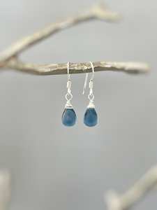 2025 Top Selling Beautiful London Blue Topaz Hydro <b>Quartz</b> 18k Gold Plated Sterling Silver Dainty Teardrop <b>Earrings</b> For Women - Product Image 4