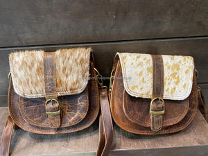 Mini sac à bandoulière en cuir de vachette véritable à la mode de haute qualité pour les cheveux de Style occidental des femmes sur les sacs à main latéraux de la fronde - Product Image 3