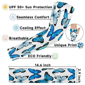 Manchons de bras de compression personnalisés pour le travail OEM tissu extensible respirant avec logo imprimé protection UV et marque privée - Product Image 2