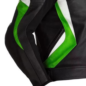 Chaqueta de Motociclista para Hombre de Alta Calidad, Fabricada con Material de Cuero Ligero y Transpirable, con Diseño Personalizado Teñido Liso - Product Image 5