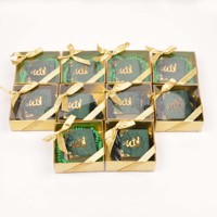 Coffret Cadeau Mini Coran avec Chapelet Tasbih Parfumé Vert Foncé pour Ramadan Aïd Fêtes Mariages et Cadeaux Musulmans