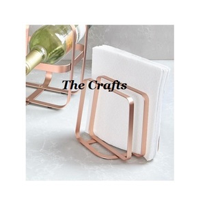 Porte-serviettes en acier inoxydable couleur or rose pour accessoires de table - Product Image 1