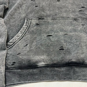 Nouveau style tendance, sweat-shirt uni teint en hiver, délavé, lourd, personnalisable, 100% coton, streetwear, homme, haute qualité - Product Image 4