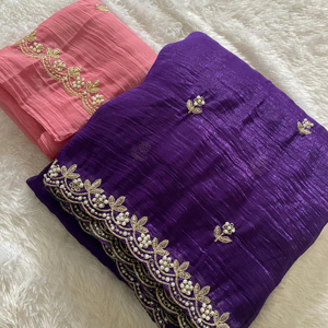 Showstopper Indian Designer Sari Dernier exclusif Royal Purple Saree Fancy Blouse Premium Quality Bridal Ethnic Party Wear Women - Product Image 1