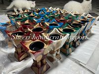 Porte-encens décoratif de table en bambou Mubkhar au design personnalisé, forme ronde, fantaisie, Bakhoor, religieux, écologique