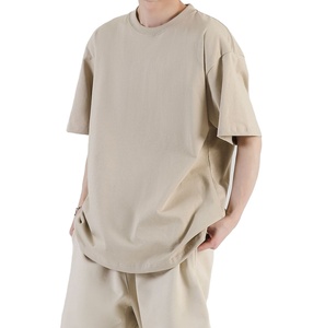 Personalizado de alta calidad Puff Impresión logotipo de algodón pesado liso en blanco de gran tamaño Unisex de talla grande de peso pesado 270g camiseta para hombres - Product Image 1