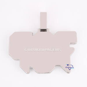 Usine initiale glacé Hip Hop bijoux 14KT or laboratoire cultivé diamants nom personnalisé Hip Hop lettre pendentif pour les femmes - Product Image 6