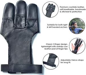 Guantes de Tiro con Arco profesionales con seguridad para los dedos y agarre fuerte, ideales para la práctica del arco recurvo y servicios a granel con logotipo personalizado - Product Image 3