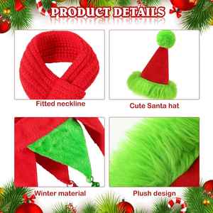 Tenues de Noël pour Porche : Vêtements de Canard Père Noël, Chapeau et Écharpe de Noël pour Canard en Ciment, Jardin, Fête de Noël, Patio, Extérieur - Product Image 3