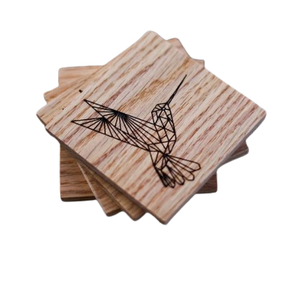 Posavasos de Madera de Acacia para Sala de Estar y Comedor, Juego de Cuatro Posavasos de Té, Nuevo Diseño, Accesorios de Cocina, Tamaño Pequeño - Product Image 1