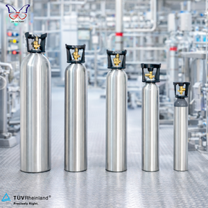 ZX 0,6L 20L TPED Hochdruck-Aluminium-Getränkeflasche Stickstofftank CO2-Zylinder Lebensmittelqualität für Soda, Getränke und Aquarien - Product Image 1
