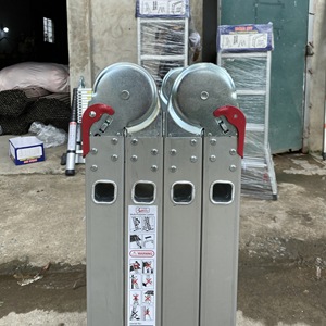 บันไดพับอลูมิเนียมอัลลอย4ส่วนอเนกประสงค์แบบ4M7ทันสมัยผสมผสานกัน - Product Image 3