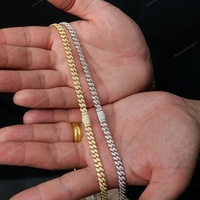 Bracelet Miami Cuban en Moissanite 6 mm 7 pouces pour homme, en argent sterling massif, bijoux hip-hop, idéal pour les fêtes, qualité supérieure, clarté VVS, certifié GRA
