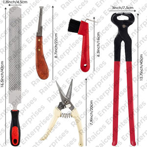 Kit de pezuñas de herramientas de herrador de caballos profesional Kit de herramientas de herrador de caballos de acero inoxidable de calidad superior Kit de cuidado de pezuñas de caballos - Product Image 2