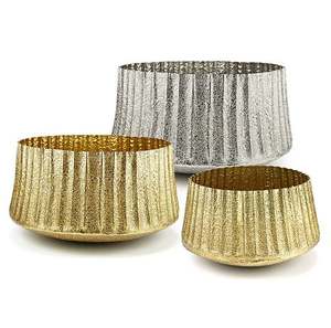 Venta caliente diseñador forma redonda Metal florero macetas conjunto jardín decoración hogar boda Hotel decoración oro acabado - Product Image 1