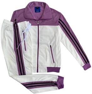 Fait de polyester doux avec intérieur en fourrure douce Marque privée OEM Vente en gros Deux pièces de survêtements de sport personnalisés pour le printemps - Product Image 3