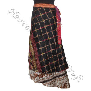 Falda larga de seda al por mayor 38 pulgadas Magic Long 38 pulgadas Falda envolvente Reversible Falda envolvente de seda Halter Fabricante Mayorista - Product Image 1