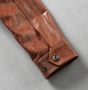 Veste en cuir personnalisée pour unisexe 2025 Vente en gros Tissu en cuir de vache véritable Mode Veste en cuir véritable pour hommes - Product Image 5