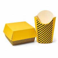 Boîtes à hamburger écologiques personnalisées avec logo, emballage pour restauration rapide, boîtes à sandwichs de poulet frit résistantes à la graisse, boîtes à emporter imprimées
