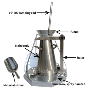 Appareil d'essai de compactage <span class=keywords><strong>Abrams</strong></span> & Shaer pour béton avec ensemble de cônes en <span class=keywords><strong>acier</strong></span> inoxydable 304, précision de 1 % - Product Image 2