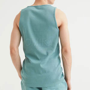 เสื้อกล้ามออกกำลังกายลายตาข่ายสำหรับผู้ชายผ้าคอตตอนลำลองแห้งเร็วระบายอากาศได้ดีผ้าถักนิตติ้งพิมพ์ลายคุณสมบัติที่ดีที่สุด - Product Image 2