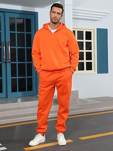 Trajes de chándal para hombre, conjunto de 2 piezas, Sudadera con capucha y cremallera, pantalones de chándal, trajes de chándal informales atléticos para hombre - Product Image 4