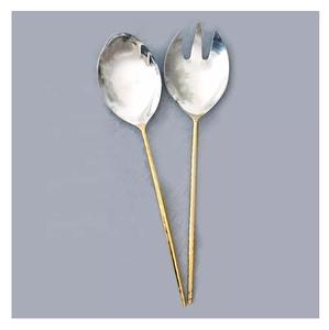 Stainless Steel <b>Salad</b> <b>Server</b> Luxury <b>Salad</b> <b>Server</b> for Serving the <b>Salad</b> New Design Cutlery Set New Metal Flatware Spoon and Fork - Product Image 3
