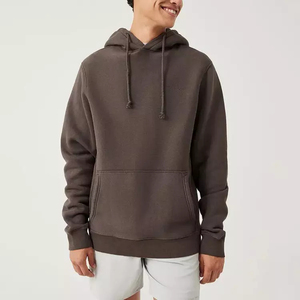 Últimos colores de los hombres verde oliva Regular Fit invierno pulóver 350GSM mangas completas 100% algodón polar pulóver Sudadera con capucha sudaderas - Product Image 5