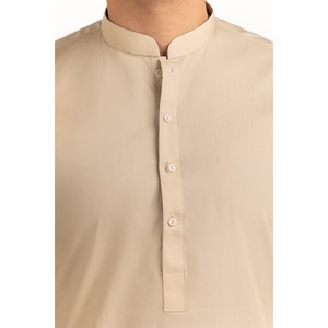 Britanio - Tela de Algodón Larga y Transpirable sin Costuras, Cuello Mandarín, Cierre de un Solo Botón - Product Image 5