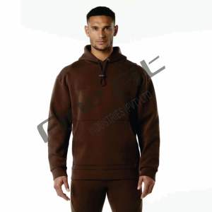 Sudaderas con Capucha para Hombre de Alta Calidad, Mezcla de Algodón Grueso y Felpa, Ropa Urbana de Invierno, Diseño Personalizado con Línea Negra - Product Image 1