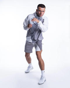 Men's Casual Nylon Tracksuit Summer Fashion <b>Zip</b>-Up Color Block Jacket <b>Hoodie</b> Windbreaker Set Two Piece XL Shorts Logo Feature - Product Image 4