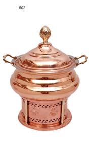 ชามอาหารจานร้อนทำจากโลหะแบบทุบสำหรับจัดเลี้ยงในโรงแรมอุปกรณ์สำหรับอาหารจานร้อนทำจากทองแดง - Product Image 4