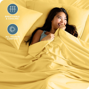 Ensemble de literie de luxe draps en microfibre housses de couette draps housse pour ensembles de lit ultra doux sans plis élastique ajusté - Product Image 3