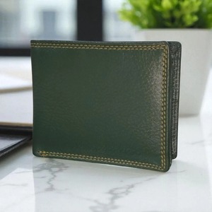 Approvisionnement en gros Portefeuille en cuir vert à la mode et plusieurs compartiments pour un rangement organisé disponibles au prix de gros - Product Image 6