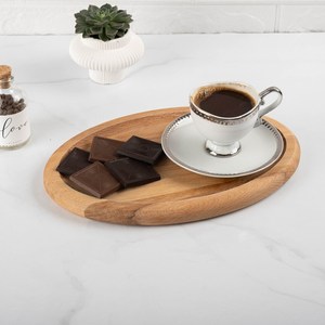 ถาดรองกาแฟอาหารเช้าของว่างแบบธรรมชาติกระดานไม้สำหรับเสิร์ฟอาหารบาร์บ้านห้องครัวของขวัญงานแต่งงานร้านอาหาร - Product Image 4