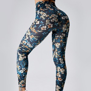 Mallas de Yoga ajustadas Stretchablec de alta calidad para mujer, mallas de cintura alta elástica para gimnasio, mallas de mujer con sublimación personalizada - Product Image 5