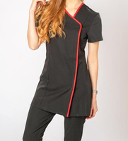 Tunique de massage thaïlandaise en polyester/spandex de qualité supérieure 2026, uniformes personnalisés avec logo, service OEM pour esthéticiennes et salons de beauté