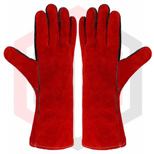 Gants de soudage Tig en cuir de vachette en gros Gants de sécurité en cuir de vache longs et courts du fabricant pakistanais à bas prix - Product Image 3