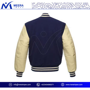 Vestes Letterman personnalisables à la mode pour l'hiver Corps en laine durable avec manches en cuir Patchs brodés personnalisés - Product Image 3