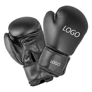 Gants de boxe professionnels de couleur noire à bas prix - Product Image 4