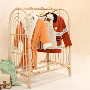 Support de cintre en rotin pour vêtements d'enfants cintre de vêtements de bébé respectueux de l'environnement supports sur pied accessoires pour la maison - Product Image 5