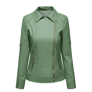 Nouvelle Collection 2026 – Blouson en Cuir Véritable Style Motard pour Femme, Respirant avec Fermeture Éclair Intérieure et Poches Rembourrées en Coton – Vente en Gros OEM - Product Image 5