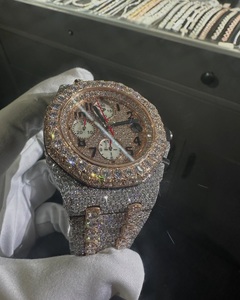 Reloj Mecánico Automático de Acero Inoxidable con Diamante Moissanite VVS1, Estilo Hip-Hop, Esfera de Cristal, Acabado Dorado, Resistente al Agua hasta 20 m, Unisex - Product Image 3