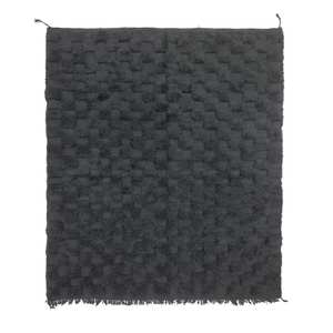 Tapis noir touffeté tapis berbère zone de contrôle tapis à poils longs fait à la main laine sur mesure fournisseur en gros tapis confortables pour chambre à coucher - Product Image 3