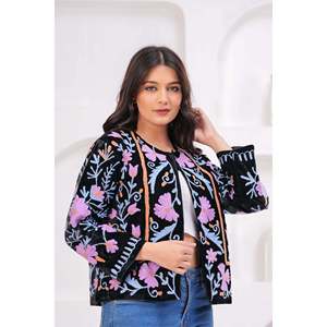 Chaqueta Acolchada de Algodón con Estampado Floral para Mujer, Ligera, Reversible, Estilo Boho Varsity Bomber, Blazer Corto para Primavera y Otoño - Product Image 6
