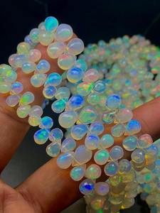 Cuentas de Ópalo Etíope AA, Ópalo de Fuego, Facetadas, Forma de Lágrima y Pera Tallada, 4x5mm, Cuentas de Piedra Facetadas en Forma de Gota - Product Image 4