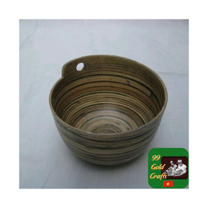 Cuenco de bambú hecho a mano con superficie lisa y aspecto de madera duradero para aperitivos, ensalada, vajilla de comedor o idea de regalo de inauguración de la casa - Product Image 5